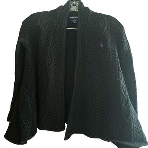 Ralph Lauren Black Cable Knit Sweater kids sz 8-10